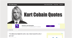 Desktop Screenshot of kurtcobainquotes.com